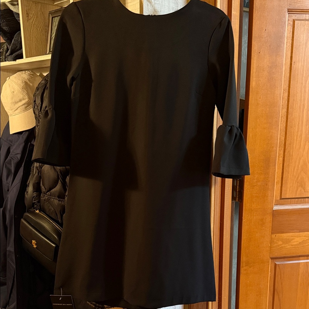 Goodnight Macaroon Black Ruffle Sleeve Dress Size M - Picture 2 of 6